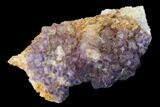 Purple Edge Fluorite Crystals on Quartz - China #146989-2